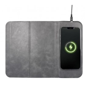 Mouse Pad + Wireless Charger 2in1 15W Laptop / Pc  , Pliabil , Gri