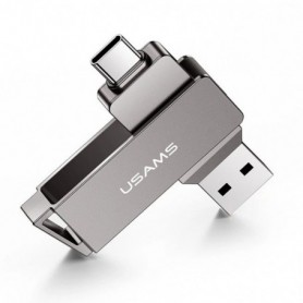 Stick de memorie USB, Type-C 32GB USAMS flash drive, gri, US-ZB199