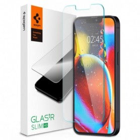 Folie sticla iPhone 13 Pro Spigen Glas.tR Slim, clear