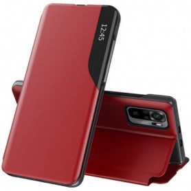 Husa Xiaomi Redmi Note 10 Eco Leather View Flip eFold - Rosu