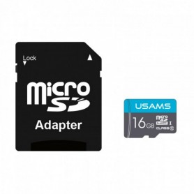 Card De Memorie Micro SDHC Clasa 10 + Adaptor USAMS 16GB - US-ZB117