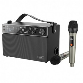 Boxa karaoke cu 2 microfoane Hoco BS50, 120W, 4000mAh, negru