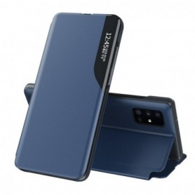Husa Samsung Galaxy A05 Eco Leather View flip tip carte, albastru