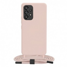 Husa cu snur Samsung Galaxy A53 5G Techsuit Crossbody Lanyard, roz
