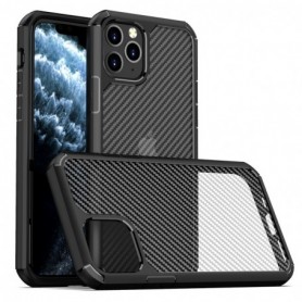 Husa iPhone 11 Pro Max Carbon Fuse transparenta, negru
