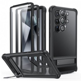Husa Samsung Galaxy S24 Ultra ESR Shock Armor Kickstand, negru/transparenta
