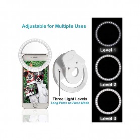  Lampa circulara selfie Ring LED Light pentru telefon, alb, RL01
