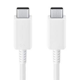 Cablu de date Original Samsung USB-C la USB-C (5A) 1.8m - alb (EP-DX510JWEGEU)