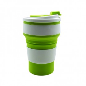  Cana cafea To Go cu capac pliabila Techsuit, verde, 1106.01